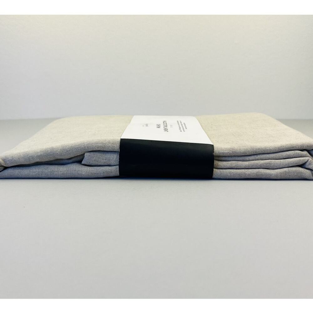Sur La Table Washed Linen Tablecloth 70x108 Neutral Belgian Flax Handcrafted New - Picture 5 of 7